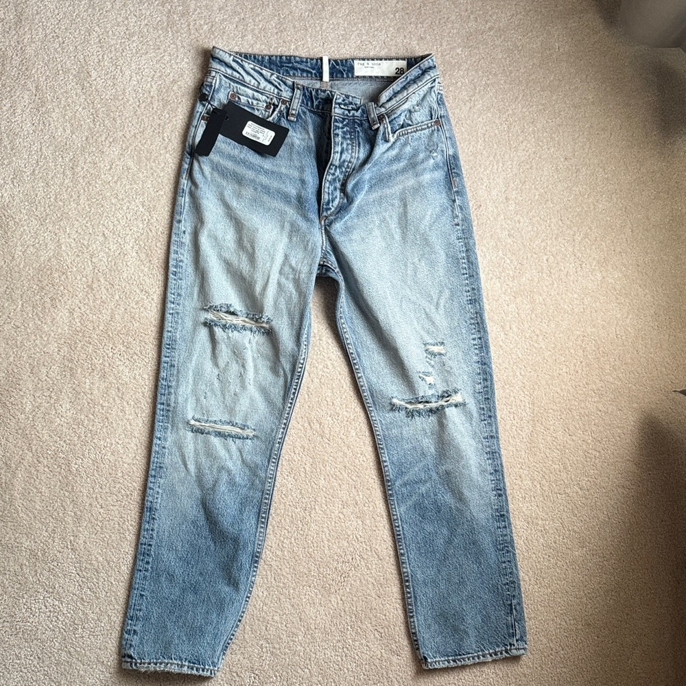 rag & bone Nina High-Rise Straight Leg Jeans